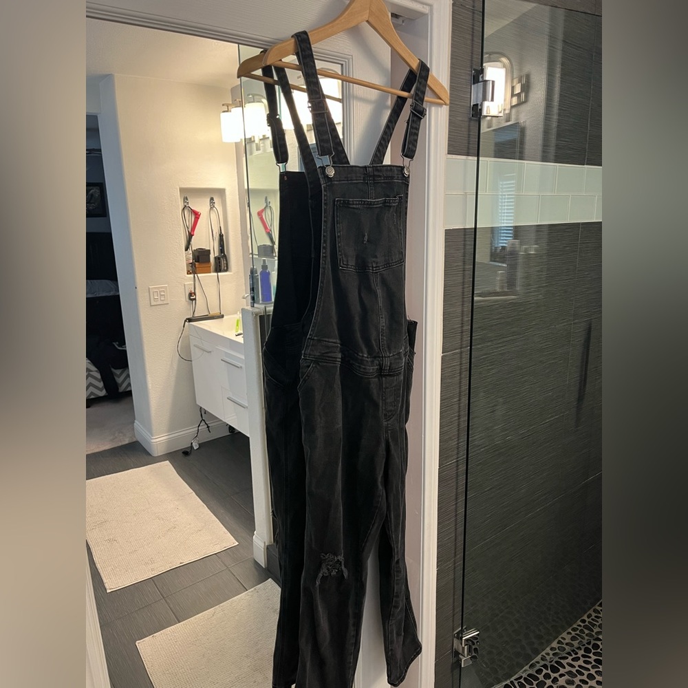 Maternity Side Panel Jean Overalls